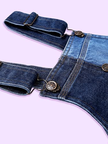 Image of KiddoPanti Girls Denim Dungaree Skirt