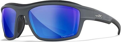 Wiley X Ozone - Junta de flujo de aire antivaho con aumento de flujo de aire que cautiva las gafas de sol polarizadas, gafas de seguridad para