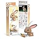 EUGY 650071 Hase, 3D Tier-Puzzle für Kinder und Erwachsene zum Zusammenbauen, DIY Tierfigur, Bastelset ab 6 Jahren