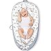 Dytxe-shelf Chaise Longue pour bébé, Baby Nest Co Sleeping Portable Berceau pour bébé Lit 100% Coton Respirant et hypoallergénique Berceau pour Nouveau-né