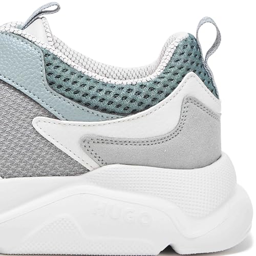 HUGO Running Style Mix Material Sneakers Pebble Grey4