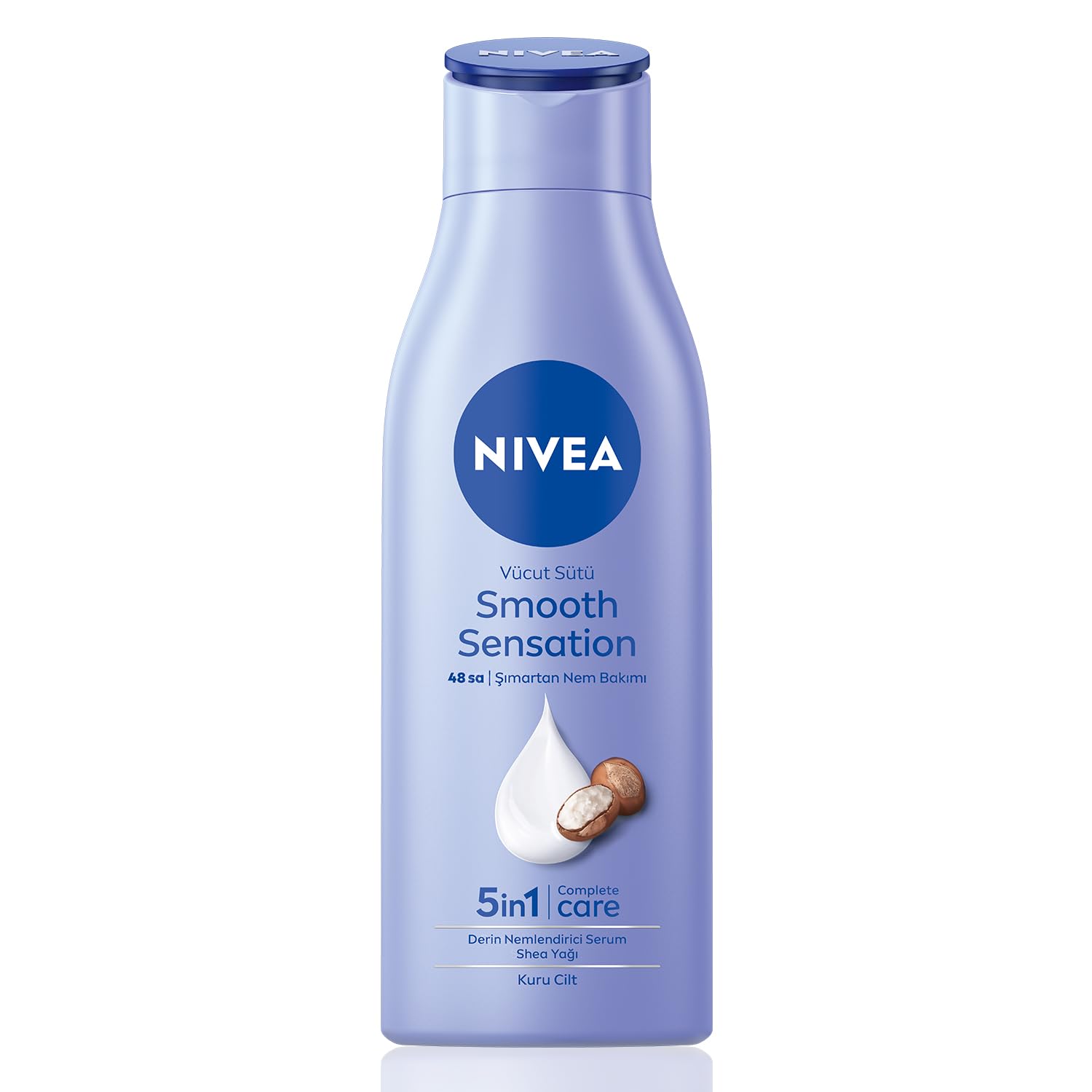 NIVEA Derin Nemlendirici Vücut Sütü Smooth Sensation 250ml, Kuru Cilt, Shea Yağı, 48saat Nem, Yumuşak Cilt