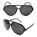 Produktbild Raster-Brille/Loch-Brille für Augen-Training und Entspannung im 2er Set, Gitter-Brille mit faltbaren Bügeln, Form C