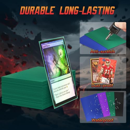 600ct Sammelkartenhülle Perfekte Passform MTG Kartenhüllen Sportkartenschutz für Fotokarte, Standard TCG Karten Sleeve Fit für Magic Baseball Card 66 * 91 mm (600)