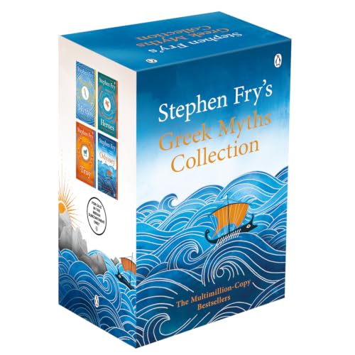 Image of Stephen Fry's Greek Myths Collection: 4 Book Box Set | Mythos, Heroes, Troy and Odyssey | Greek Mythology Books | Illustrated Ancient Greek Legends | Gift for Mythology Lovers