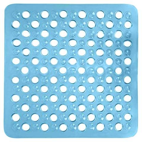 NTEK 43X34CM Bath Mat Non Slip, PVC Non Slip Bath Mats for Inside Bath, Shower Mat Non Slip Anti Mould with Suction Cups, Washable Anti Slip Bath Mat for Safety, Elderly, Men & Women Cover