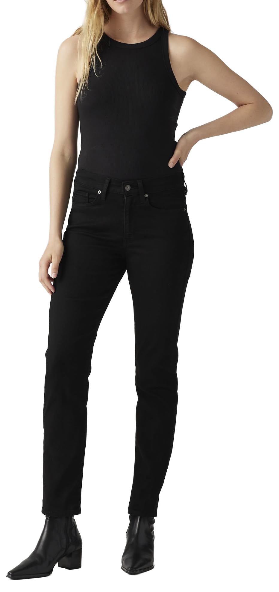 Levi's Women's Classic Straight, Soft Black, 31W / 30L