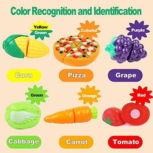 Scientoy Kitchen Toys for Pretend Play, 38 Pcs Toy Cooking Set with Cooking Utensils, Play Food, Chef Coat& Hat, Pizza, Pots & Pans and BBQ Grill for Kids, Learning Gift for Baby Toddlers Girls Boys - Thumbnail 3