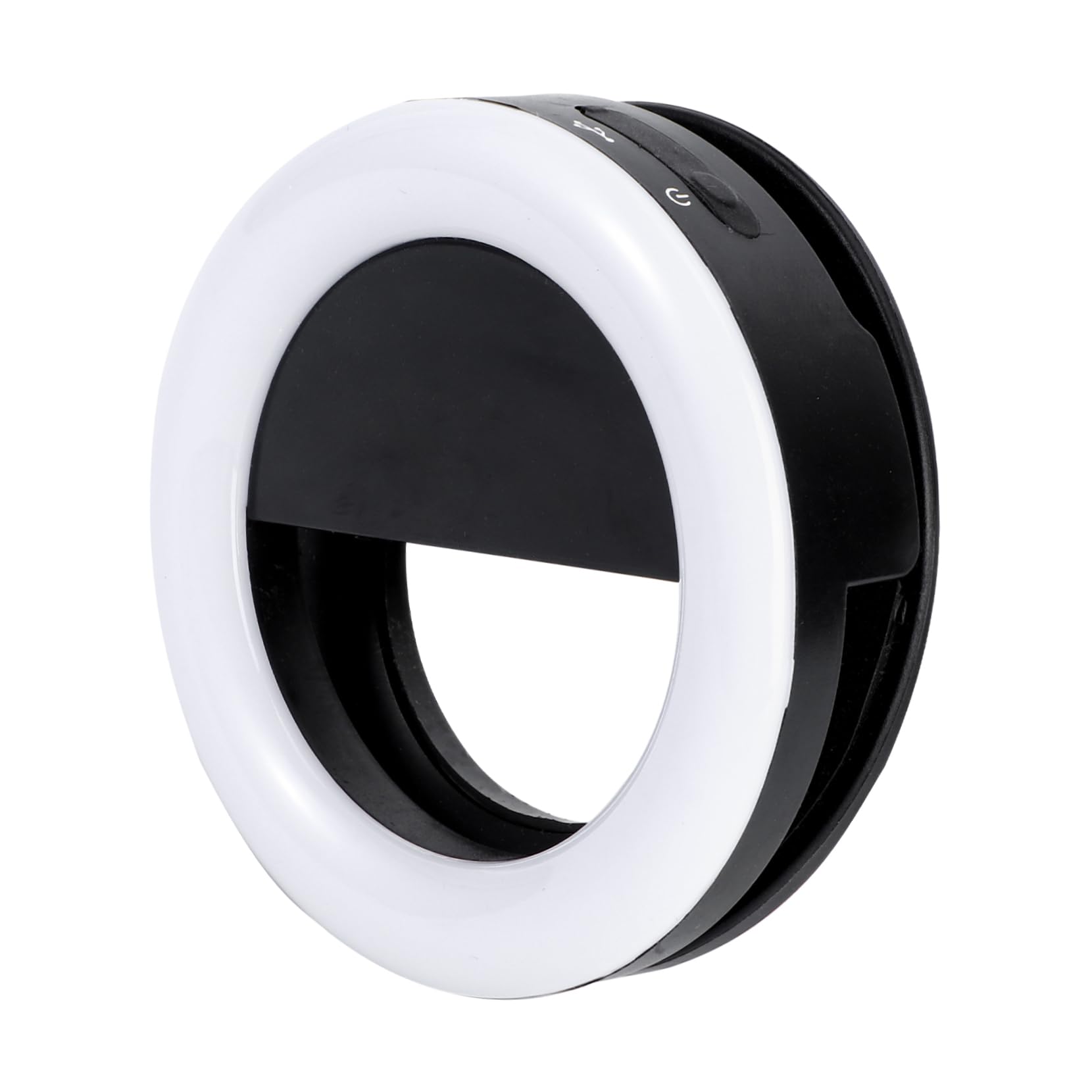 DIYEAH Ring Light 9 Brightness Levels Clip-on Fill Light for Phone Fill Lamp Beauty Camera Portable and Rechargeable