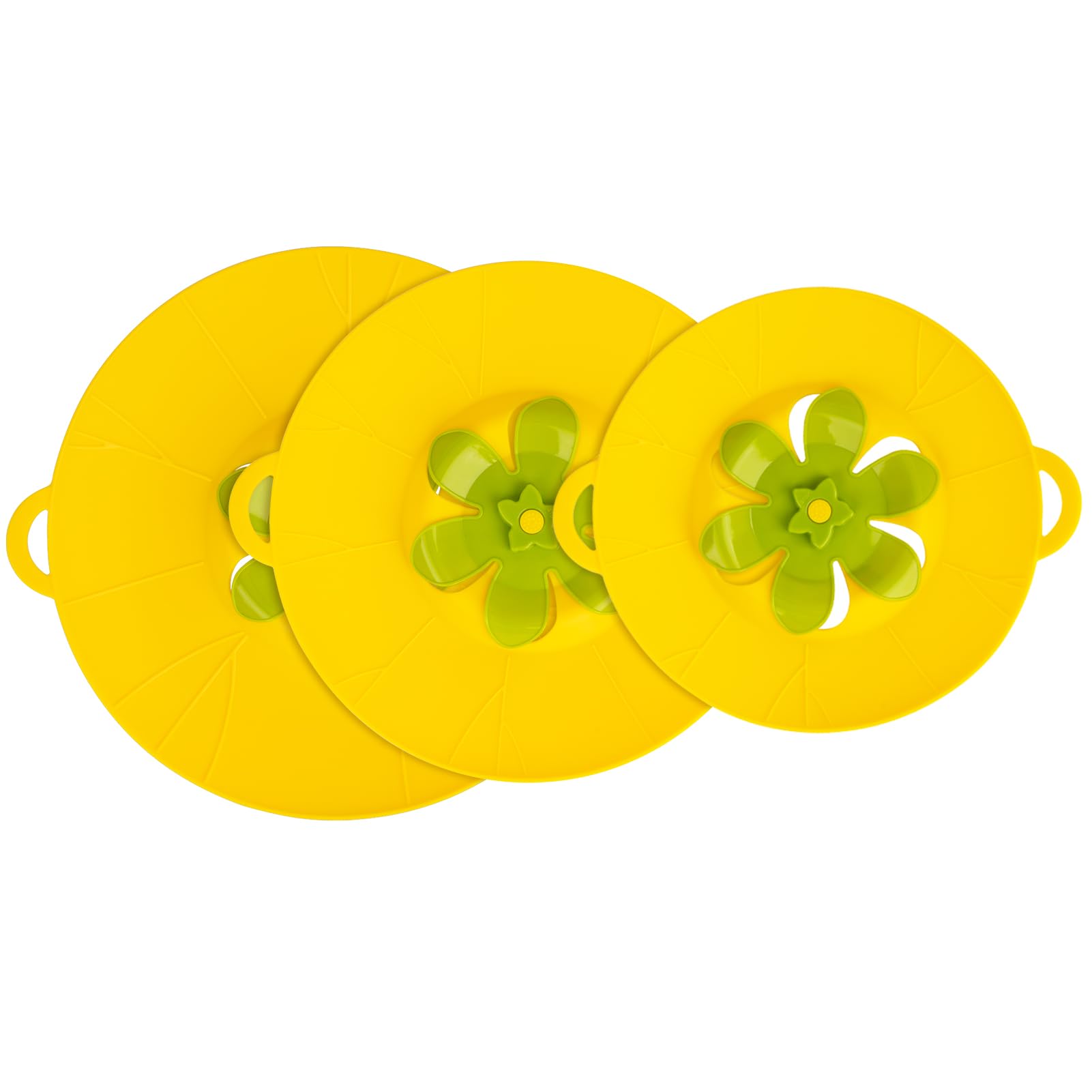 3PCS Spill Stopper Lid Cover Boil Over Safeguard Pot Cover Silicone Spill Stopper Lid Multi-Function Lid Cover for Kitchen Cooking