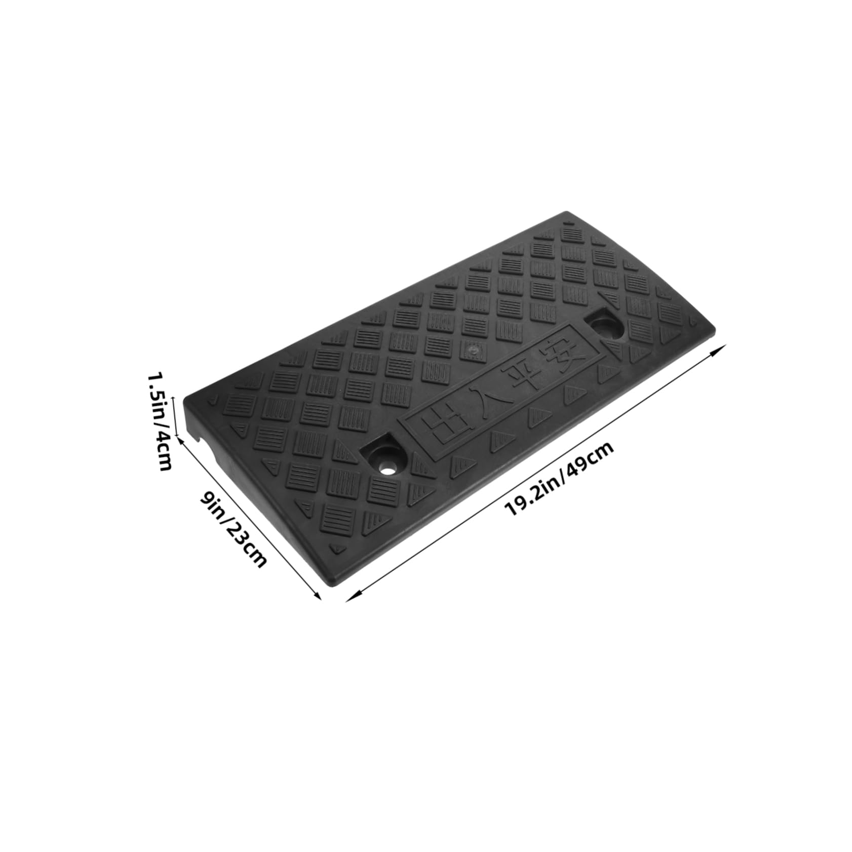 Rampe de Seuil en Caoutchouc Portable et Résistante aux Dommages pour Fauteuil Roulant et Skateboard, pour Hôtel et Boutique, Tapis de Rampe Noir Pratique