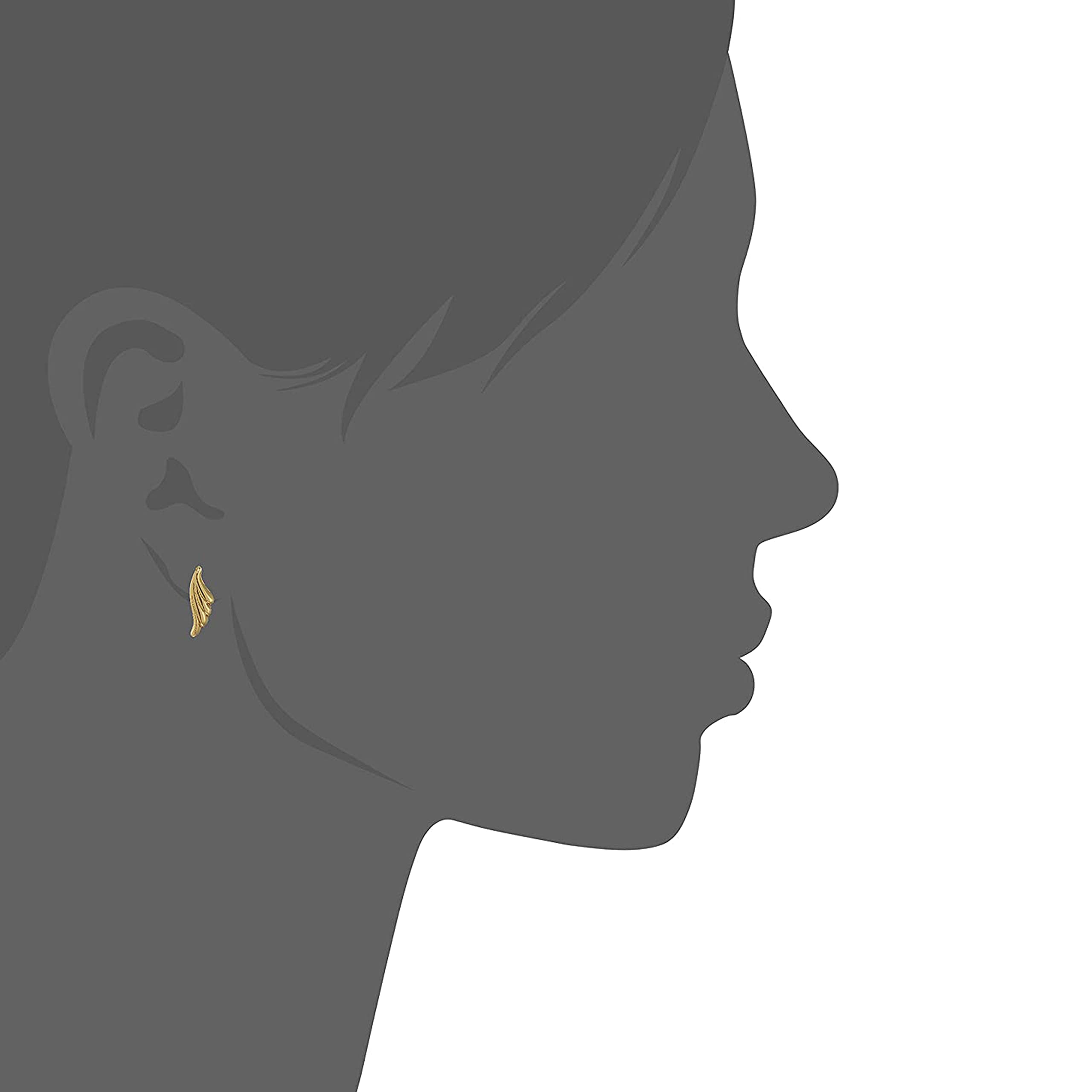 24Kt Plated Frill Stud Earrings
