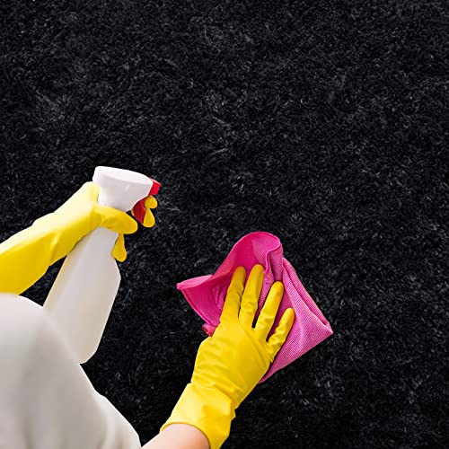 Goideal Oval Shaggy Bedroom Rug 2.6 X 5.2 Feet Fluffy Area Rugs For Girls Boys Kids Room Nursery Floor Carpet Home Decoration, Black #TOP7