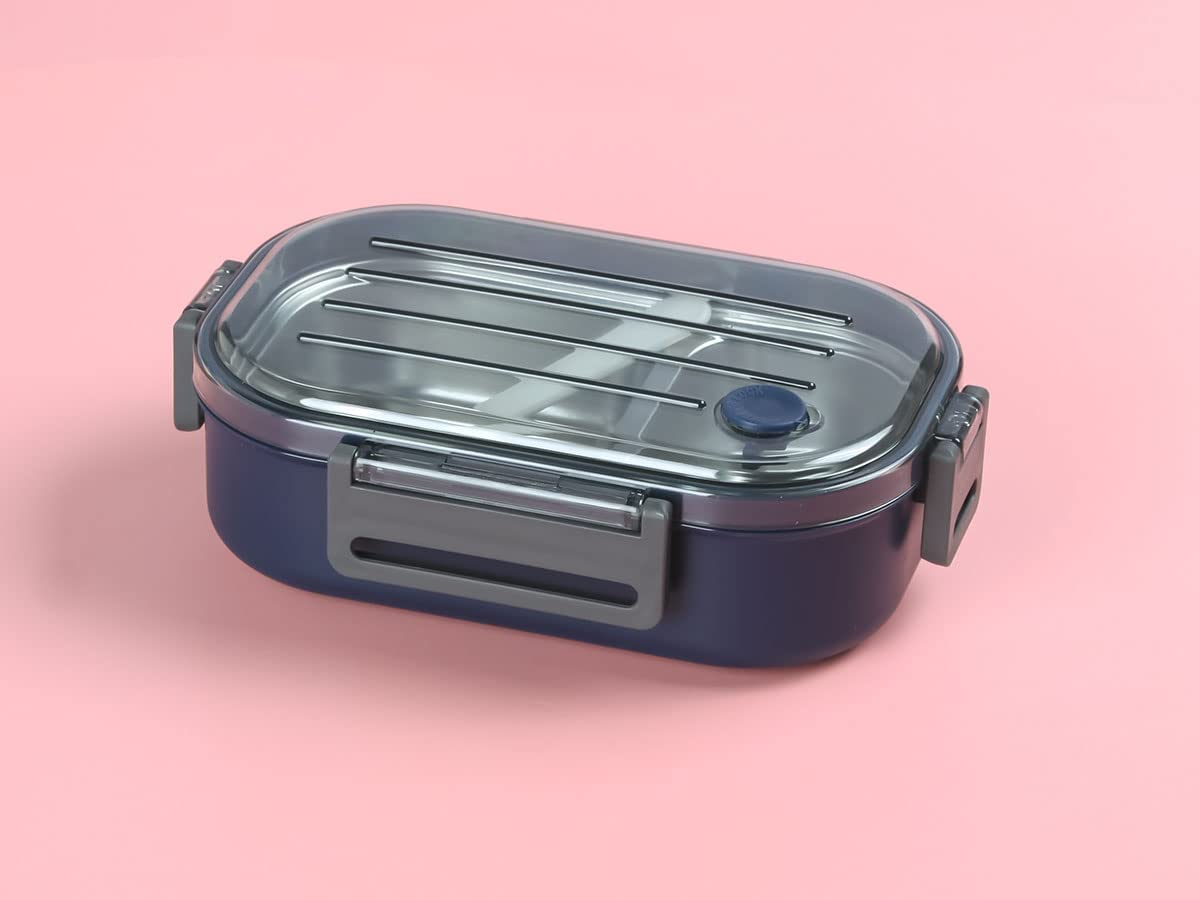 Lonchera de 2 compartimentos, reutilizable, segura para congelador, para niños, de acero inoxidable, para niños, niñas, escuela y oficina (paquete de 1)