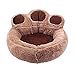 Fablcrew. 1 Pezzi Cuccia Letto per Cani Piccoli Gatti Peluche Ultra-Morbido Lavabile in Lavatrice Lettino per Animali Domestici Forma di Zampa d'orso