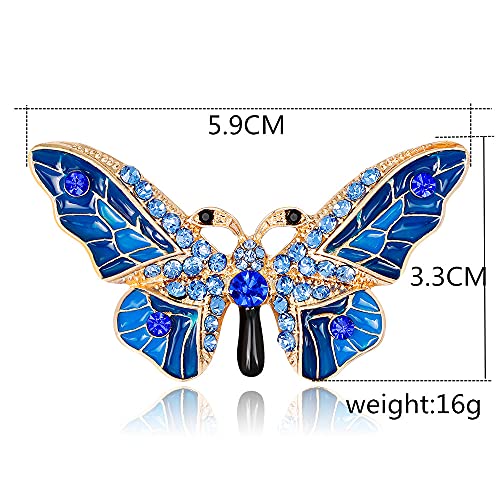 Image of Butterfly Brooch pins Women Enamel Insect Pin Lapel Pin Safety Pin