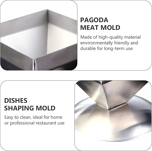 Miniatura 6 de DOITOOL Onigiri - Molde de acero inoxidable pirámide para tartas de carne, forma de triángulo, forma de relleno de alimentos, moldeador de arroz,