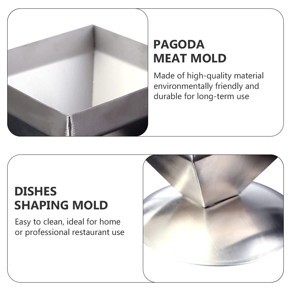 Stainless Steel Pyramid Food Mold - Reusable Shaper For Rice, Salads, Meat, Zongzi