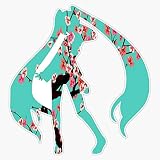Aesthetic Miku Vinyl Waterproof Sticker Decal Car Laptop Wall Window Bumper Sticker 5'