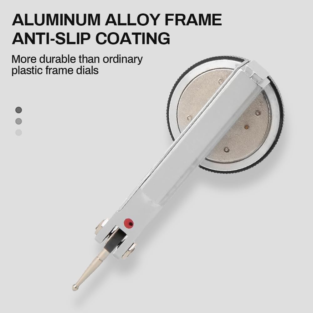 Indicatore di Test del Quadrante, Calibro DTI 0-0,8 mm, Precisione 0,01 mm per Misurazioni ad Alta Precisione con Regolazione a 240°, Design Completamente Chiuso