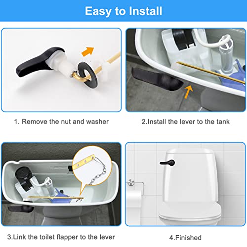 image for iFealClear Universal Toilet Handle Replacement Kit, Front Mount Toilet