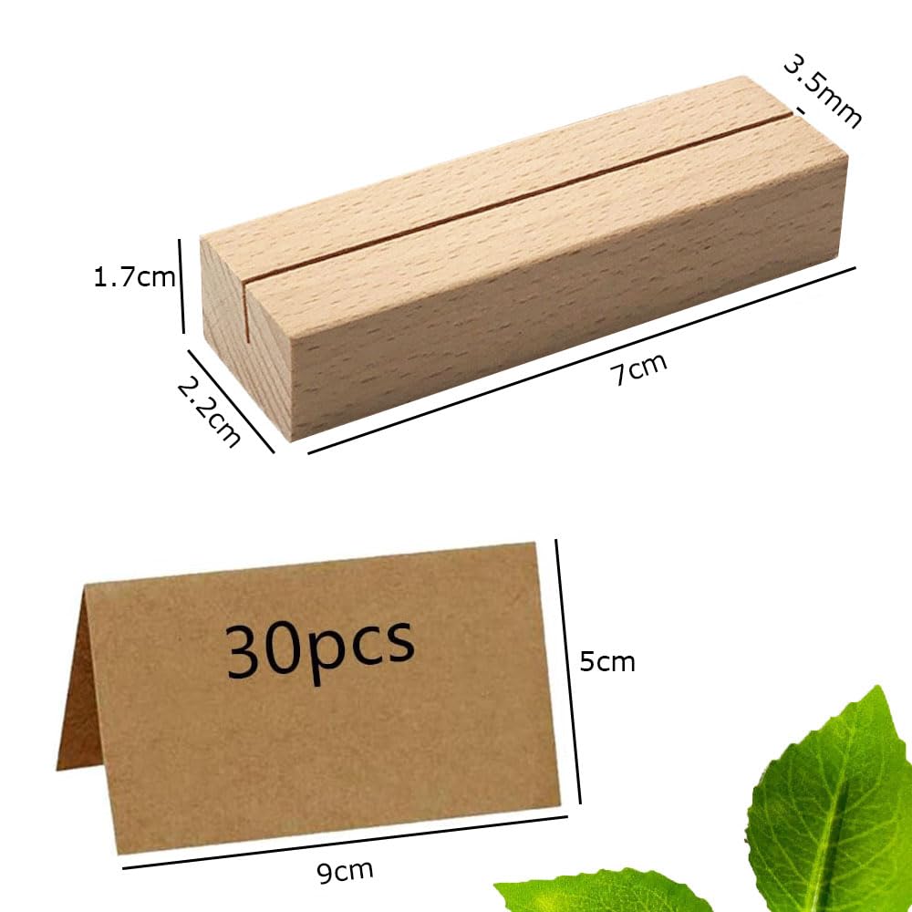 30 soportes para tarjetas de madera, soporte para tarjetas de mesa, soporte para tarjetas, soporte para tarjetas de mesa, soporte para tarjetas postales, soporte para fotos para bodas, restaurantes