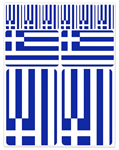 SkinoEu 10pcs Pegatina Bandera Nacional de Grecia Flag Vinilo Adhesivo Sticker Coche Casco Motos Ciclomotores Bicicleta Ordenador Portátil D 18