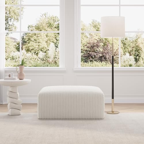 Image of Novilla Modular Sectional Sofa, Modern Cloud Sectional Couch with Smarts Coil Support, Upholstered Boneless Couch for Living Room Apartments Bedroom, No Assembly Required, Beige (Ottoman)