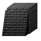 10 Stück 3D Wandpaneele selbstklebende Ziegel Tapete 77x70cm wasserfest Steinoptik Wandsticker Schaumstoff Wandtattoo für Badezimmer Schlafzimmer Wohnzimmer Balkon Küche