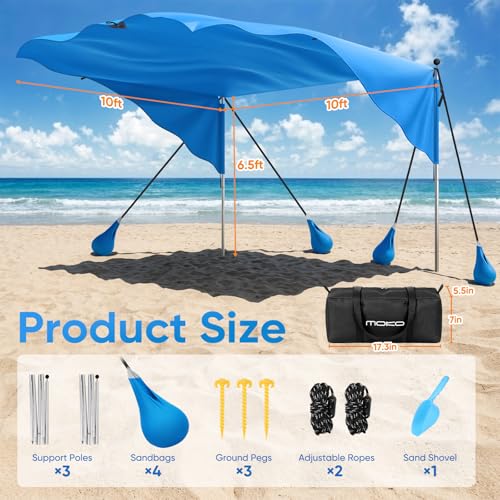 MoKo Wind-Supported Beach Shade Sail