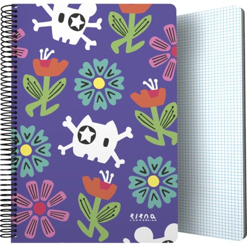 Cahier scolaire folio Grafoplas Pirate à spirale pour écriture et dessin géométrique