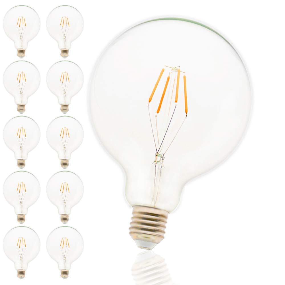 10 sztuk 4 W G125 E27 360 lm przyciemniana żarówka LED biała 2200 karatów Edison 125 mm żarówki LED 30 W zapasowe żarówki