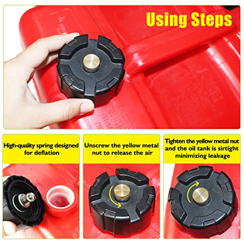 Lukyer Portable Boat Fuel Tank 12L 3 Gallon With Hose Connector，Compatible With Yamaha,Fit For Kayaks, Inflatables And Canoes ,For Marine Outboard Motor Fuel Tank（Red） #TOP4