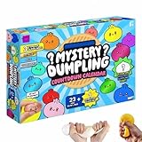 Dumpling Squishy, 2026 Squishy Dumpling Mystery Advent Countdown Calendar, 24 PCS Random Surprise Squishies Toys, Stress Relief Sensory Fidget Toy for Anxiety Relief Hand Relax, Birthday Gifts (muticolor)