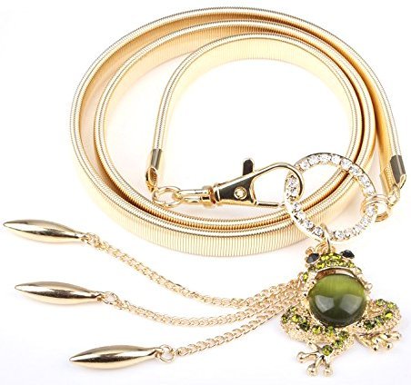 Cinderella Golden Stretchable Waist Belt for Women and Girls(Golden)(7306wb)