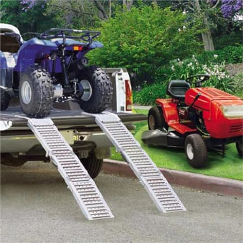 Rampas para Silla de Ruedas para Hogares, Rampas de Carga para Autos de Alta Resistencia para Motocicletas Plegables de Acero, para Escaleras de Casa (Gris) miniatura 6