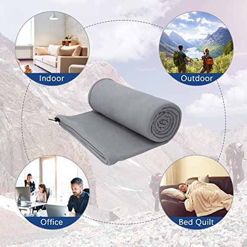 Funda para bolsa de dormir polar, 75 pulgadas de largo, microfibra con cremallera, para camping y viaje, individual, para adultos y niños miniatura 6