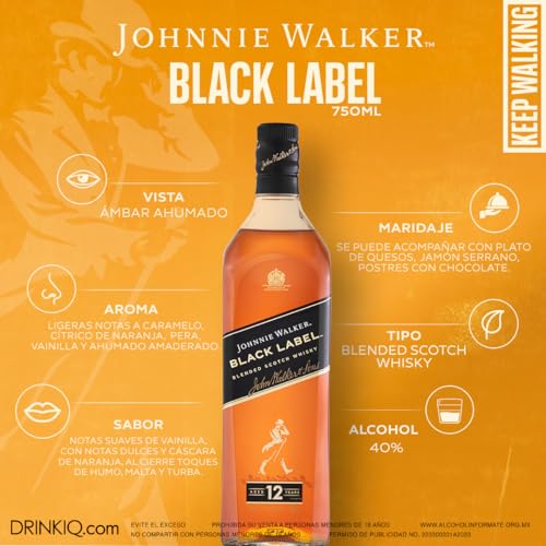 Whisky Johnnie Walker Black Label 12 Anos 750ml glide