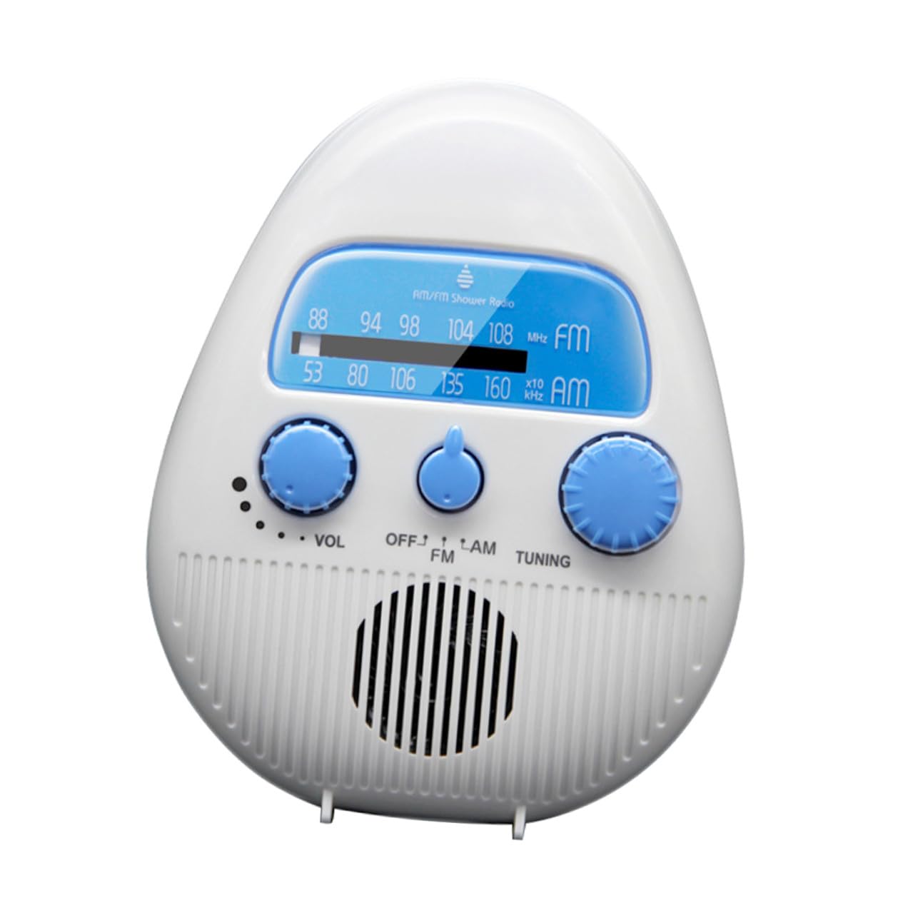 Duschradio Kleiner Tragbares Stereo Radio mit Abs Material und Kompakter Bauweise für Badezimmer und Dusche