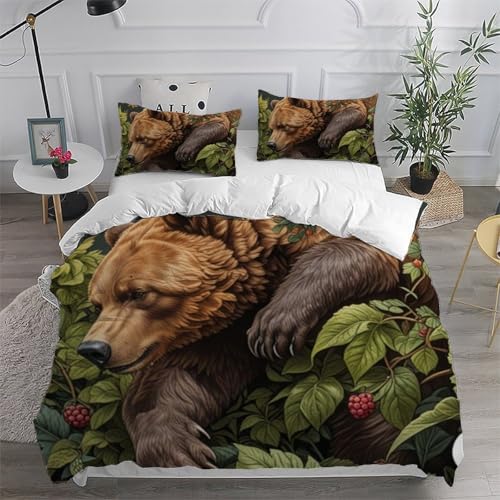 Ensemble housse de couette 3D facile à border avec fermeture - 6