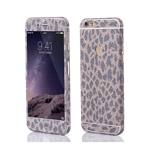 XGUO Glitzerfolie Skin Diamond Bling Schutzfolie für Apple iPhone 6, 6s in Leo Rose