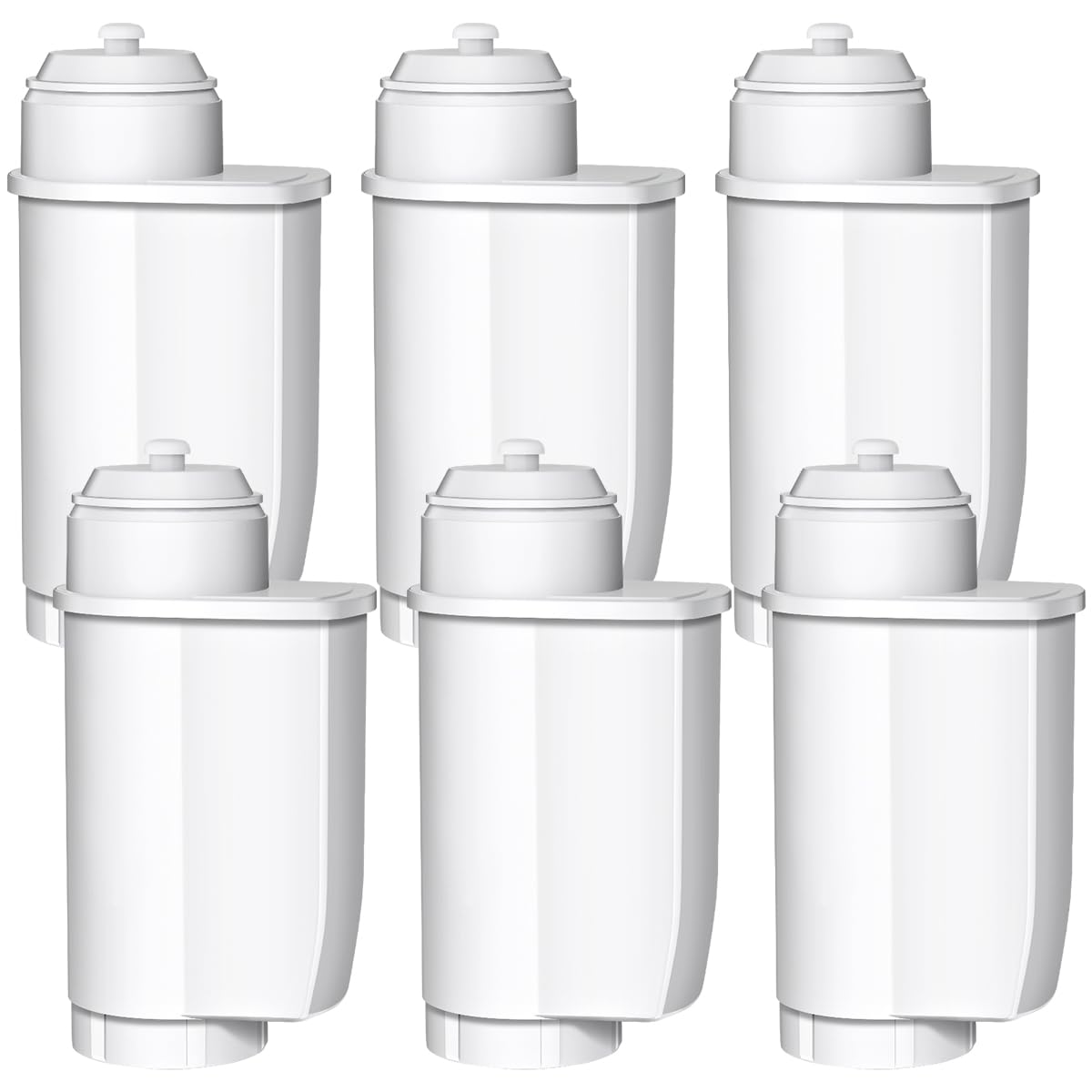 Mutital Filtro de Agua para Siemens® EQ Series, EQ3/EQ6/EQ9, EQ500, S700, 3200 - Compatible con Cafeteras Automáticas Bosch® TCZ7003, TCZ7033 y Brita® Intenza 57549 (6 unidades)