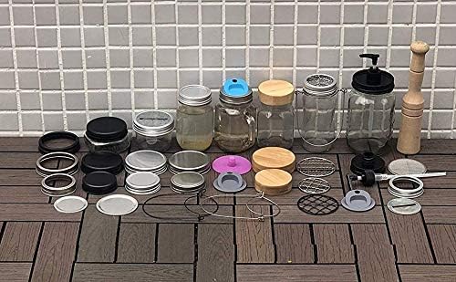 Miniatura 9 de Bandas de tornillo de acero inoxidable plateadas resistentes a la corrosión y sin BPA para tarros de masón, bolas, conservas (paquete de 12, boca