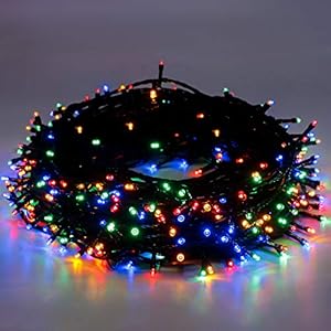 LED Weihnachten Lichterkette Bunt - 25M 220 LEDs Außen Weihnachtslicht Erweiterbar Speicherfunktion 8 Modi Innen & Außen Wasserdicht Lichterkette für Party Baum Halloween Hochzeit Balkon Dekoration
