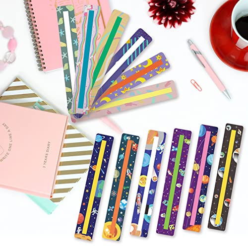 16 Pieces Reading Guide Strips For Kids Cartoon Guided Reading Strips Highlight Strips Colored Highlighter Bookmarks For Helping Dyslexics Children Teacher Education Classroom Supplies #TOP2