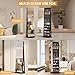 LVSOMT 360° Swivel Jewelry Mirror Cabinet, Standing Jewelry Armoire Organizer, 63