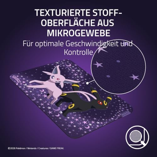 Razer Gigantus V2 Pokémon Espeon & Umbreon Edition - Weiche Gaming-Mausmatte für Geschwindigkeit und Kontrolle - Mikrogewebe-Oberfläche… – Ansicht 2