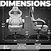 Dowinx Fabric Gaming Chair with Footrest, Big and Tall Gamer Chair with Lumbar Support, Wide Back Computer Chair for Heavy People, Grey