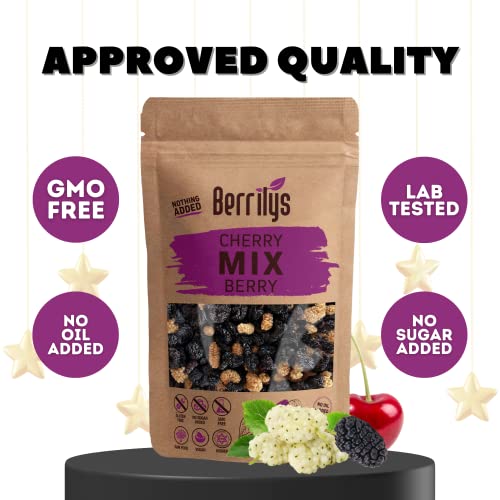 image for Berrilys Cherries and Berries, 10 Oz, Healthy Snacking, Vegan, Non-gmo