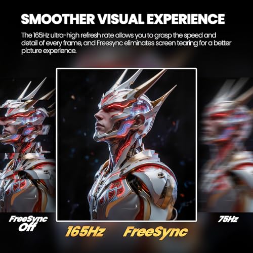 Image of CRUA 34 inch WQHD 165Hz Ultrawide Curved Gaming Monitor, 1500R, FreeSync, Black | 3440x1440 21:9, 120%sRGB, Low Blue Light, HDMI 2.1 /DP 1.4 and 75x75mm Wall Mount for PC Gaming, Streaming, Editing and Work
